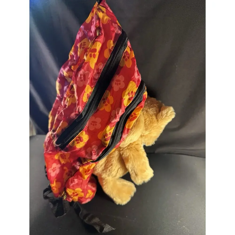 Pet Sac Teddy Bear Backpack Plush Stuffed Animal Carry Bag (E)